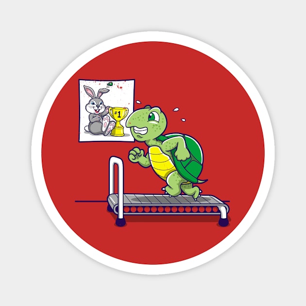 Motivation Funny Turtle Animal Gym Workout Cartoon Magnet by Originals By Boggs